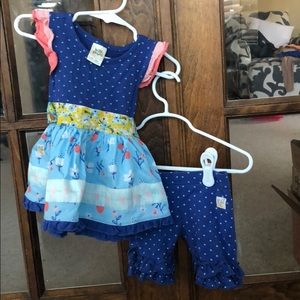 Thumbelina Ballet Top & True Blue Shorties